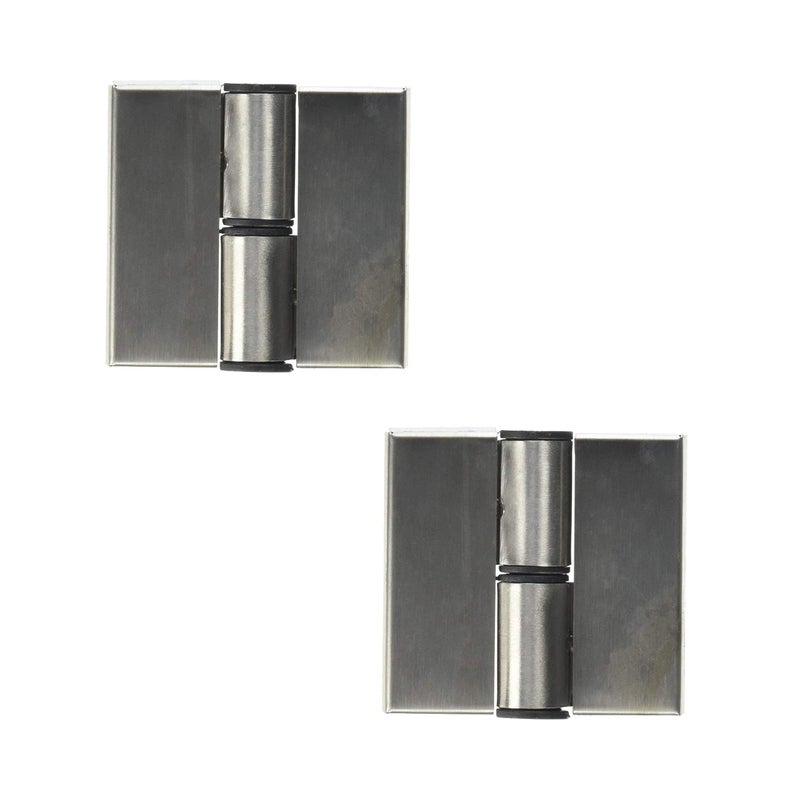 LDEXIN 2pcs Stainless Steel Self Closing Restroom Public Toilet Partition Door Hinge, Surface Mounted, 2. 8" x 2. 6" / 70mm x 65mm - Image 1